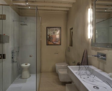photo of villa bath with shower
