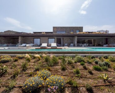 Villa surrounded by native Mediterranean planting at Aether Private Retreat - Ground Floor, Aleomandra, Mykonos