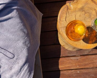 Refreshing drinks served on the terrace at Aether Private Retreat - Upper Floor, Aleomandra, Mykonos