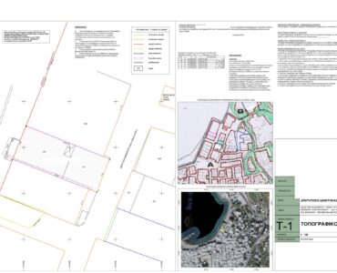 Redacted topographic plan of seafront property at Agia Anna Gyalos Mykonos