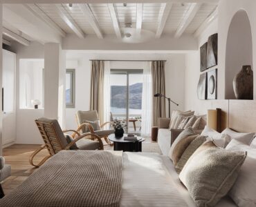 Blue Emerald villa Mykonos – bedroom interior