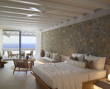 Blue Emerald villa Mykonos – bedroom interior