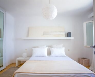 Double bedroom at Maison Haute in Aleomandra, Mykonos