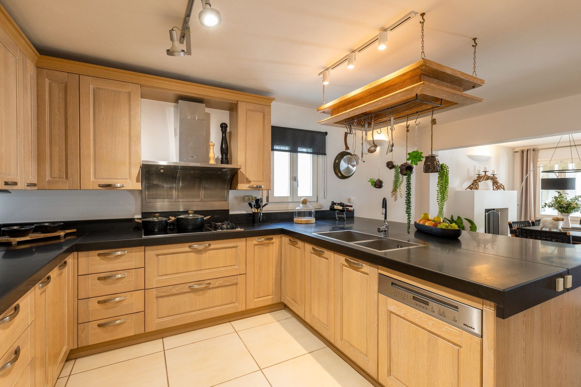 Fully equipped kitchen at Platinum Deluxe Villa in Kalafatis, Mykonos