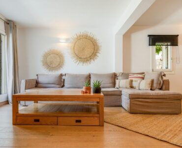 Living room at Platinum Deluxe Villa in Kalafatis, Mykonos
