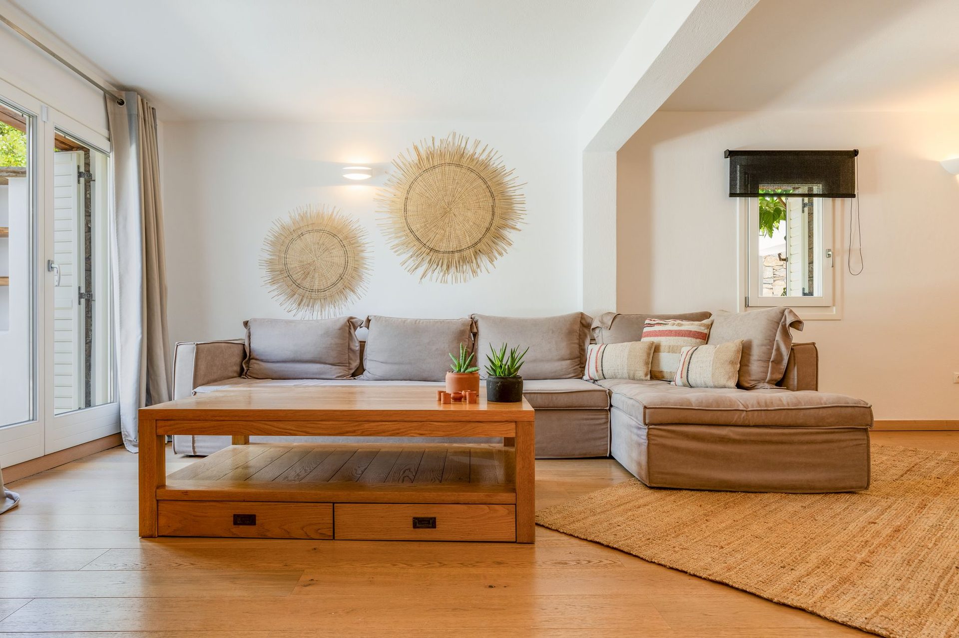 Living room at Platinum Deluxe Villa in Kalafatis, Mykonos