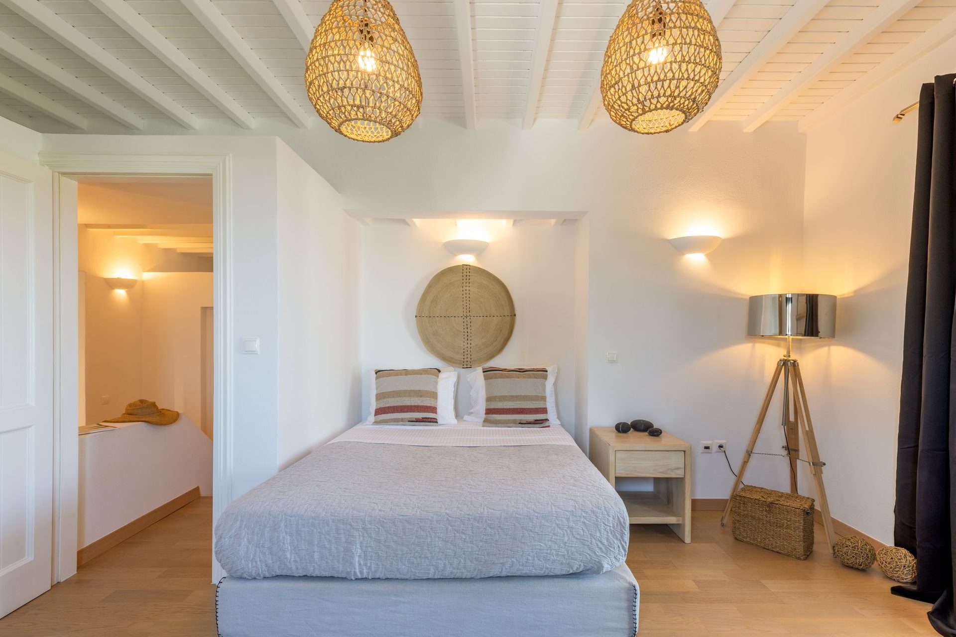 Bedroom at Platinum Deluxe Villa in Kalafatis, Mykonos