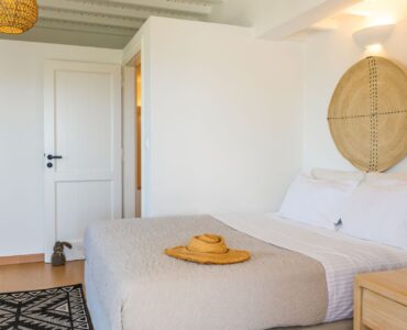Bedroom at Platinum Deluxe Villa in Kalafatis, Mykonos