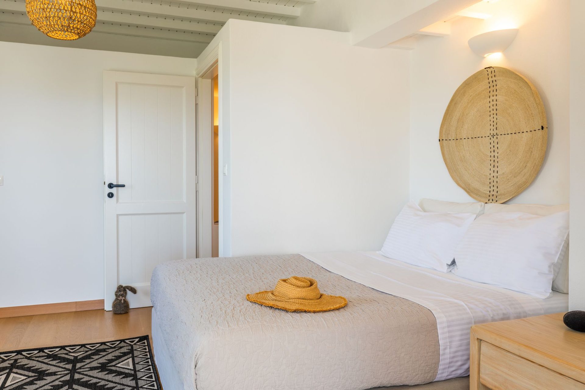 Bedroom at Platinum Deluxe Villa in Kalafatis, Mykonos