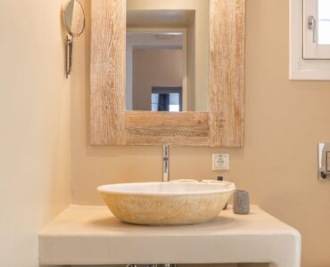 Bathroom at Platinum Deluxe Villa in Kalafatis, Mykonos