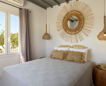 Bedroom at Platinum Junior Villa in Kalafatis, Mykonos