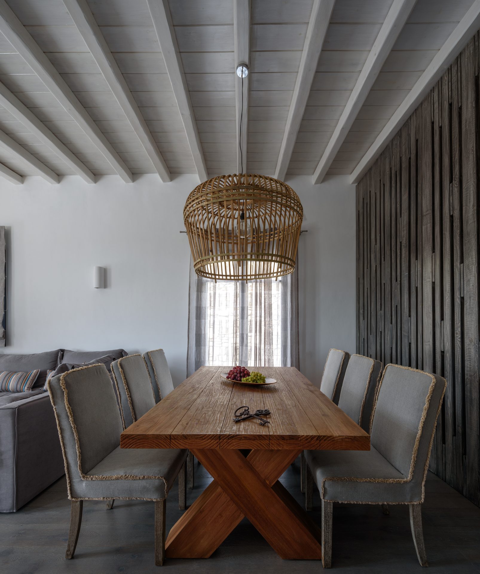 Dining area at Platinum Senior Villa in Kalafatis, Mykonos