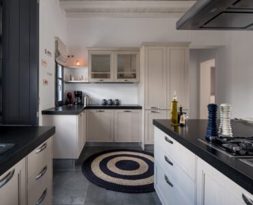 Fully equipped kitchen at Platinum Senior Villa in Kalafatis, Mykonos