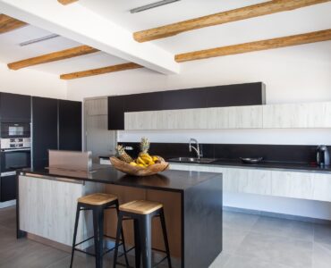 Designer kitchen at Platinum Superior Villa in Kalafatis, Mykonos