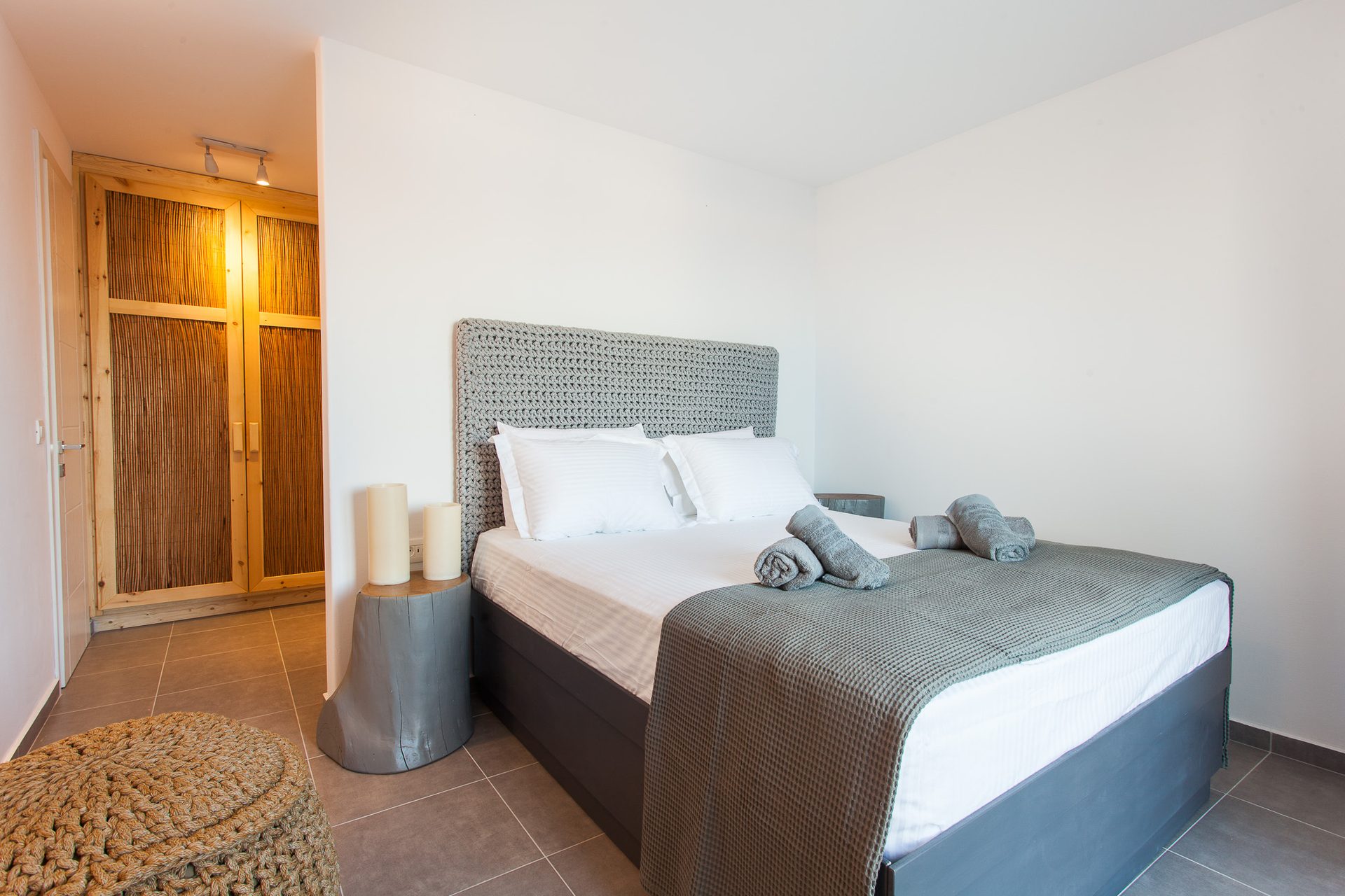 Double bedroom at Platinum Superior Villa in Kalafatis, Mykonos