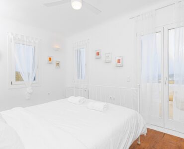 Bright double bedroom at Tranquil Villa 5 in Kalafatis, Mykonos