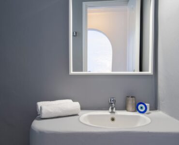 Bathroom at Villa Aquablue in Agios Lazaros, Mykonos