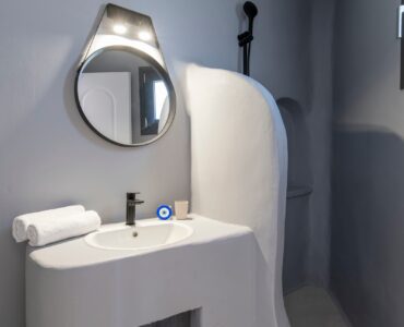 Bathroom at Villa Aquablue in Agios Lazaros, Mykonos