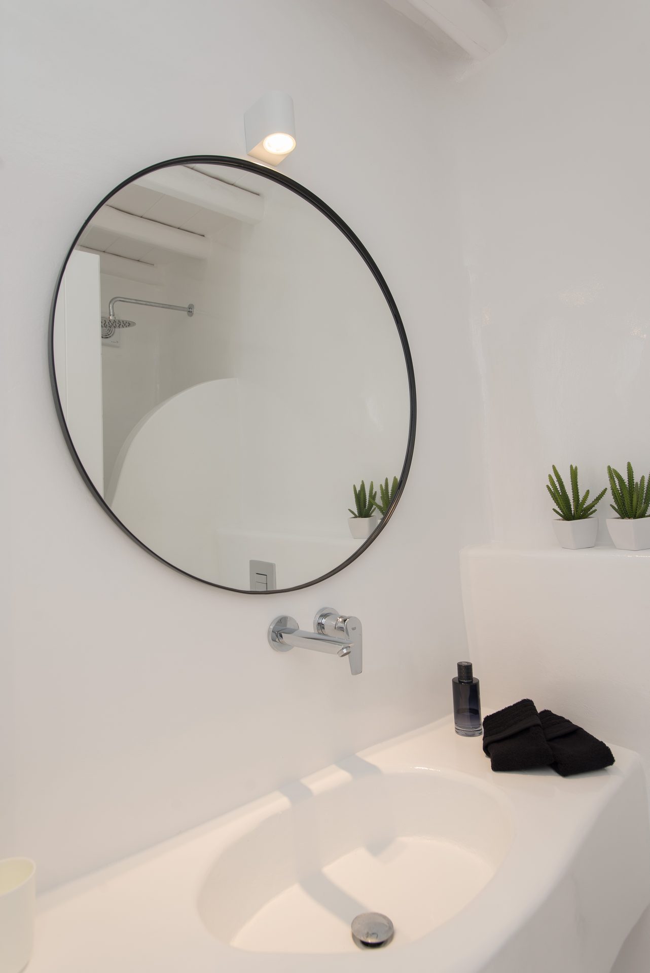 Bathroom basin at Villa Costa in Elia, Mykonos