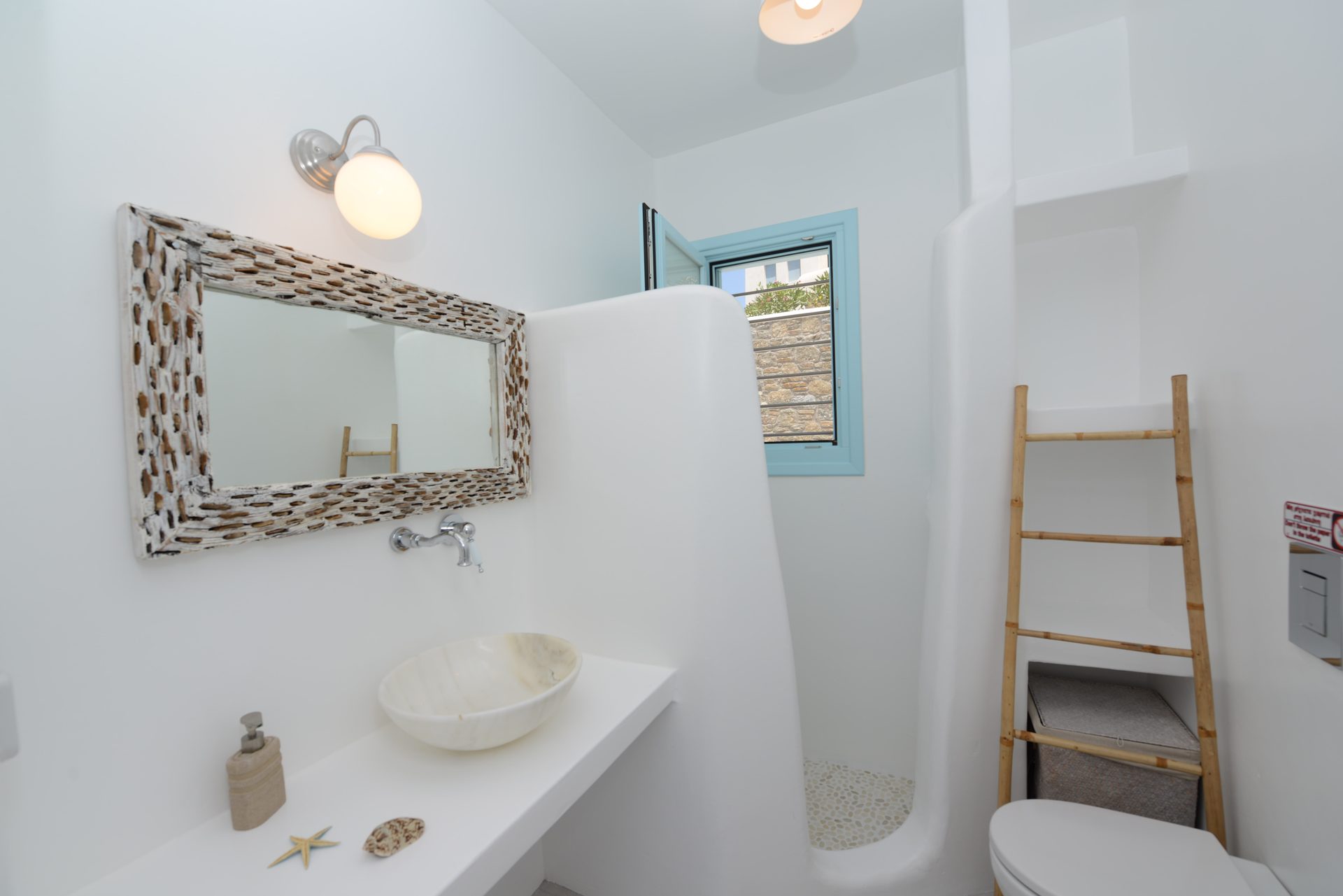 Bathroom at Villa Danelina in Agios Lazaros, Mykonos