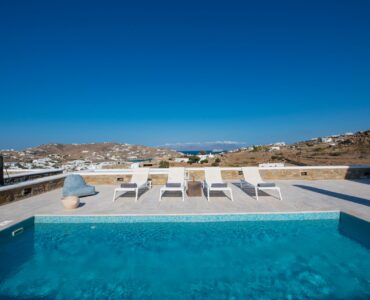 Pool with sea view at Villa Danelina in Agios Lazaros, Mykonos