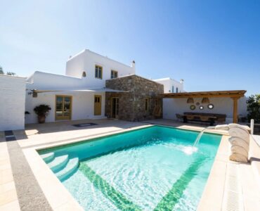 Private pool and Cycladic villa at Villa Gaia in Psarou, Mykonos