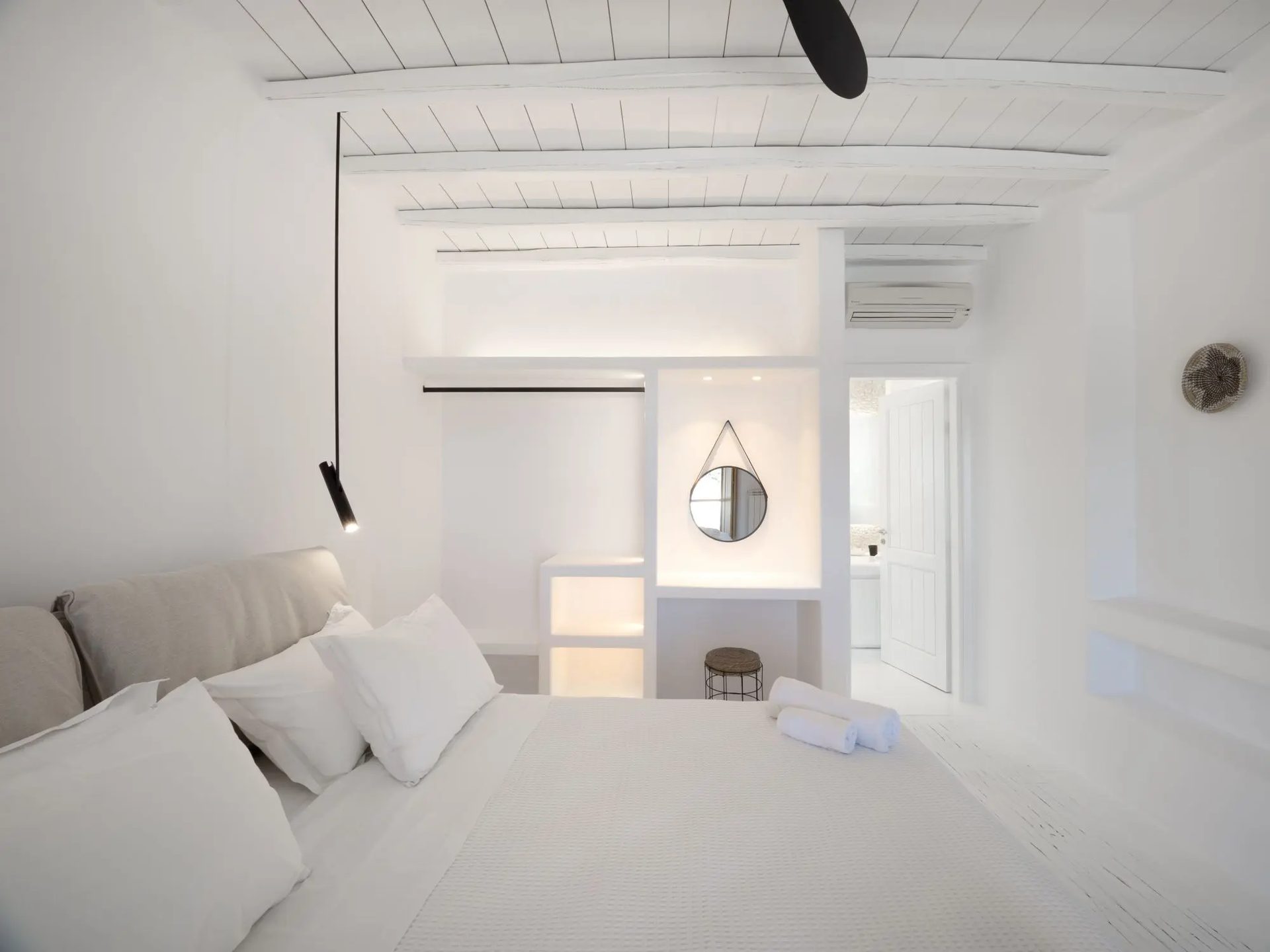 Bedroom at Villa Gaia in Psarou, Mykonos
