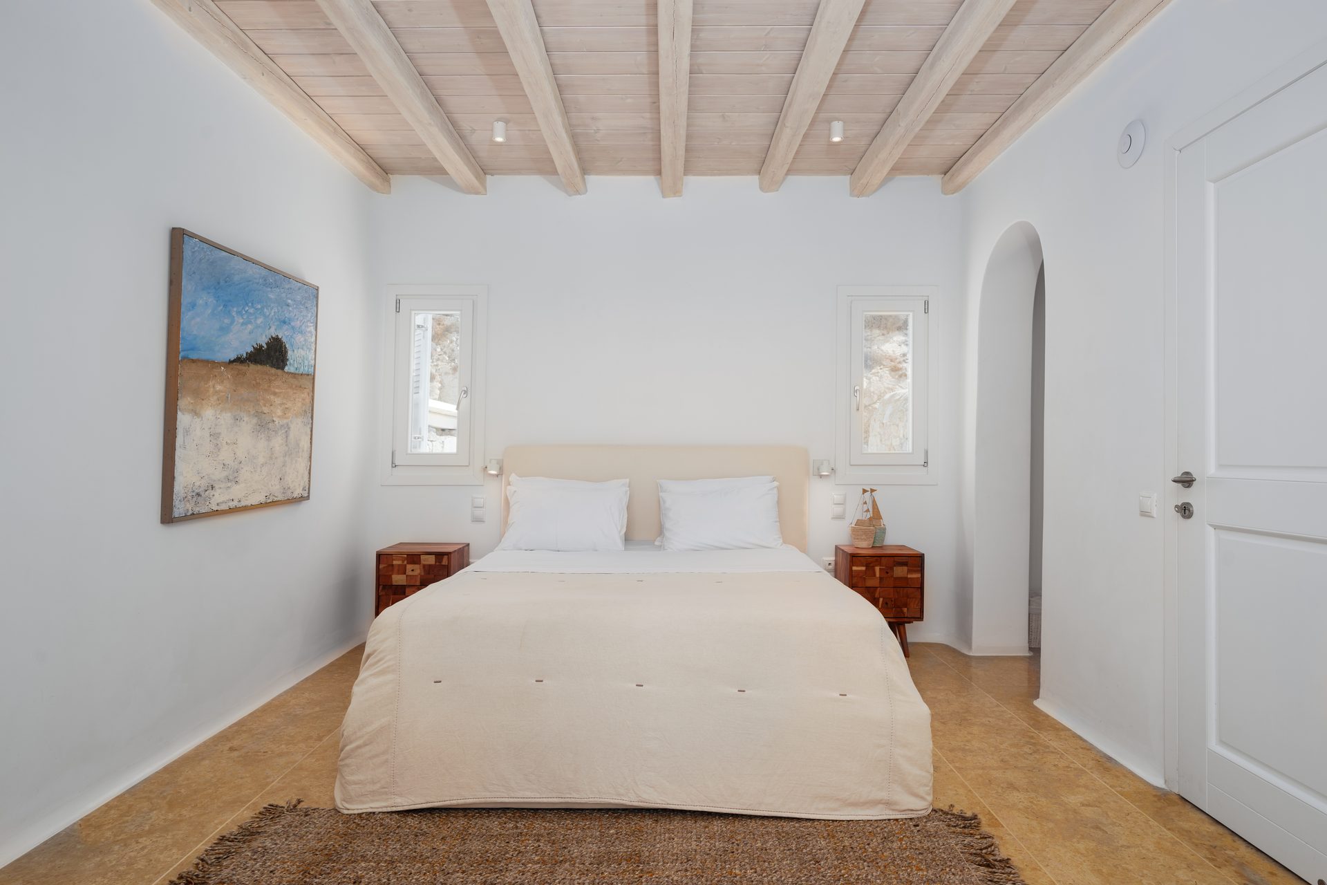 Bedroom at Villa Kymothea in Agios Lazaros, Mykonos