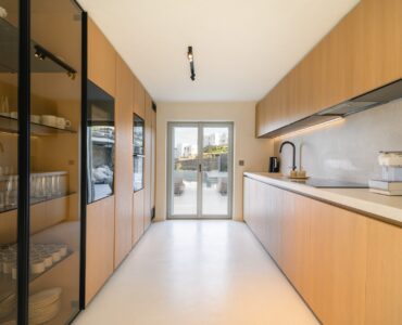Kitchen at Villa Mare Blu in Kanalia, Mykonos