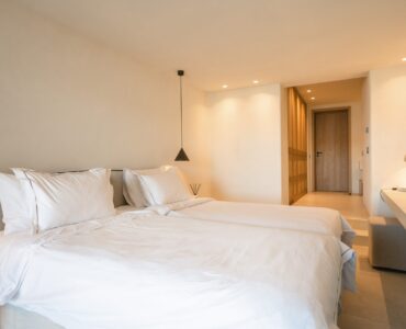 Double bedroom at Villa Mare Blu in Kanalia, Mykonos