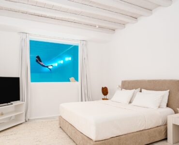 Bedroom at Villa Nafsithoi in Agios Lazaros, Mykonos