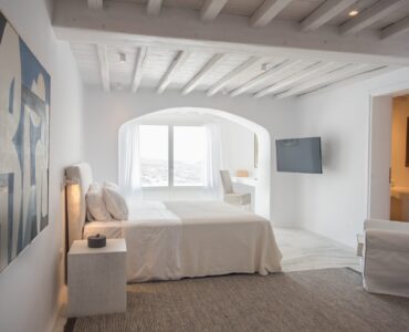 Bedroom at Villa Nafsithoi in Agios Lazaros, Mykonos