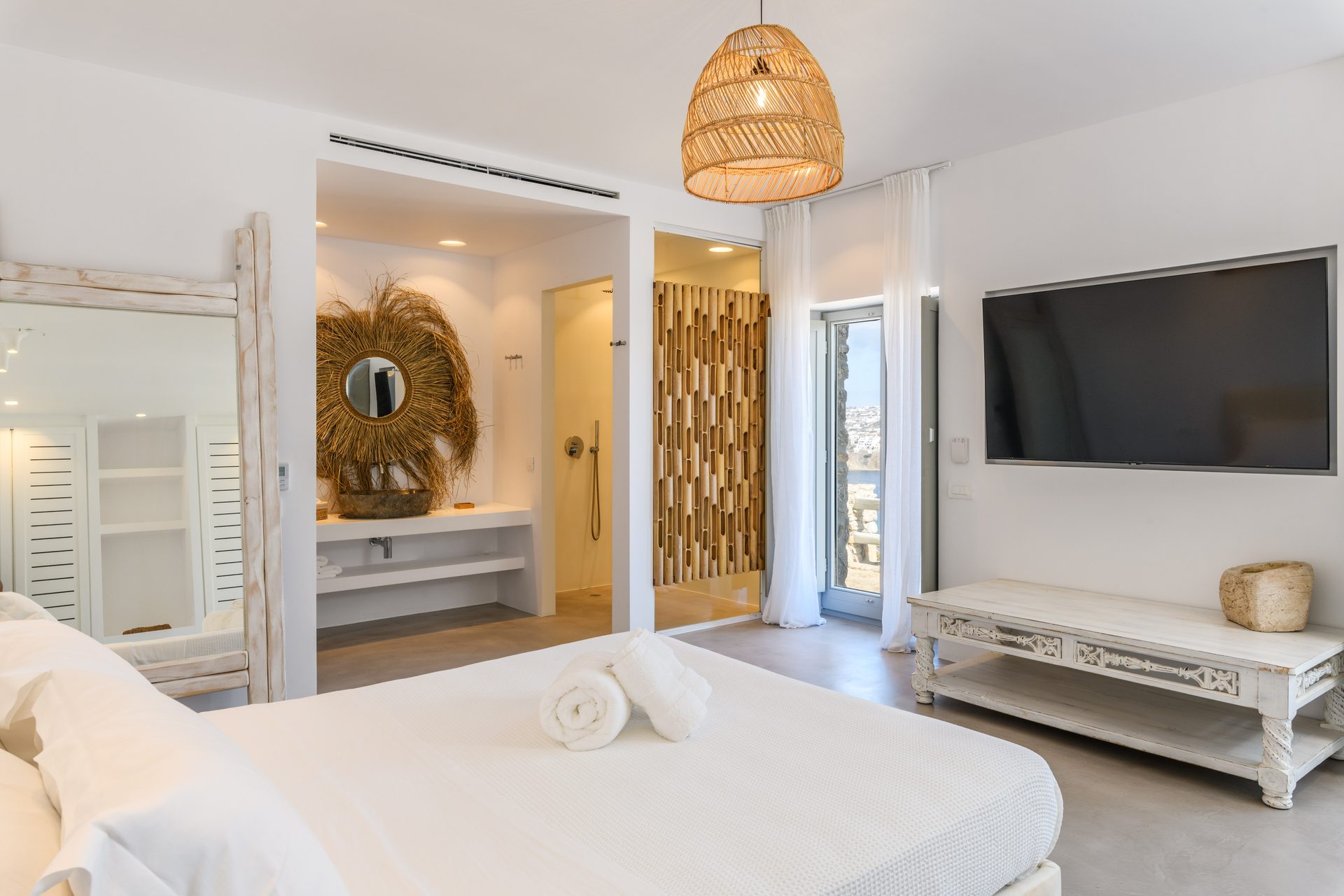 Bedroom at Villa Nerovino in Kanalia, Mykonos