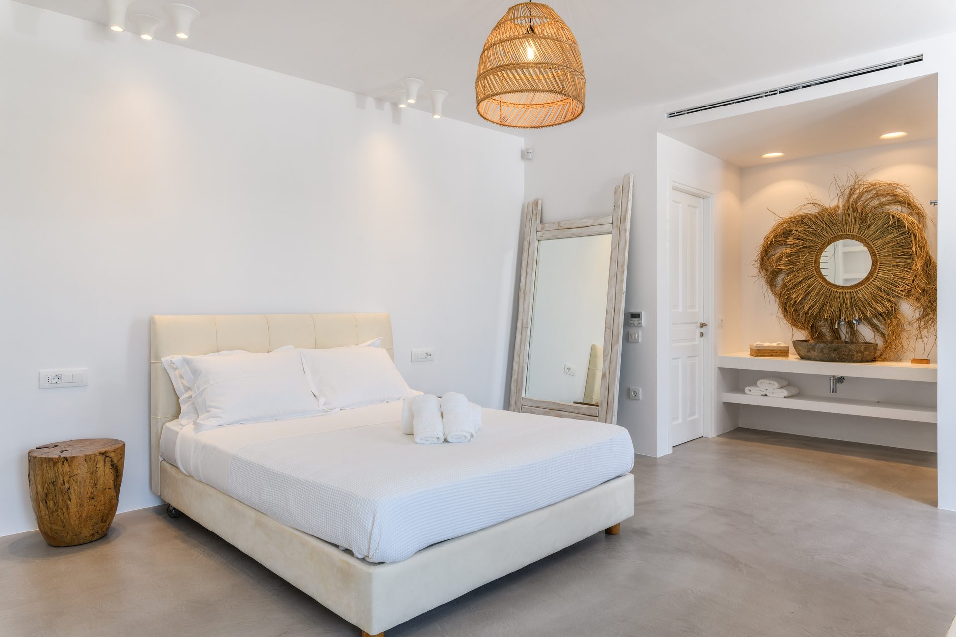 Bedroom at Villa Nerovino in Kanalia, Mykonos