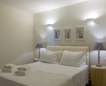 Double bedroom at Villa Pergisos in Kanalia, Mykonos