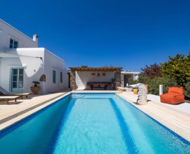 Private pool at Villa Uranos in Psarou, Mykonos